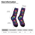 thumbnail image 2 of Balery mushroom rainbow color Skull Calcetas Largas con Estampado para Hombre y Mujer – Suaves y Transpirables, Talla Única (US 5-11), 2 of 6