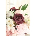 thumbnail image 5 of Dusty Rose Cream Artificial Flowers Fake Roses Peonies and Greenery Combo Box Set for DIY Wedding Bouquets Bridal Shower Centerpieces Floral Arrangements Party Tables Home Decorations, 5 of 5