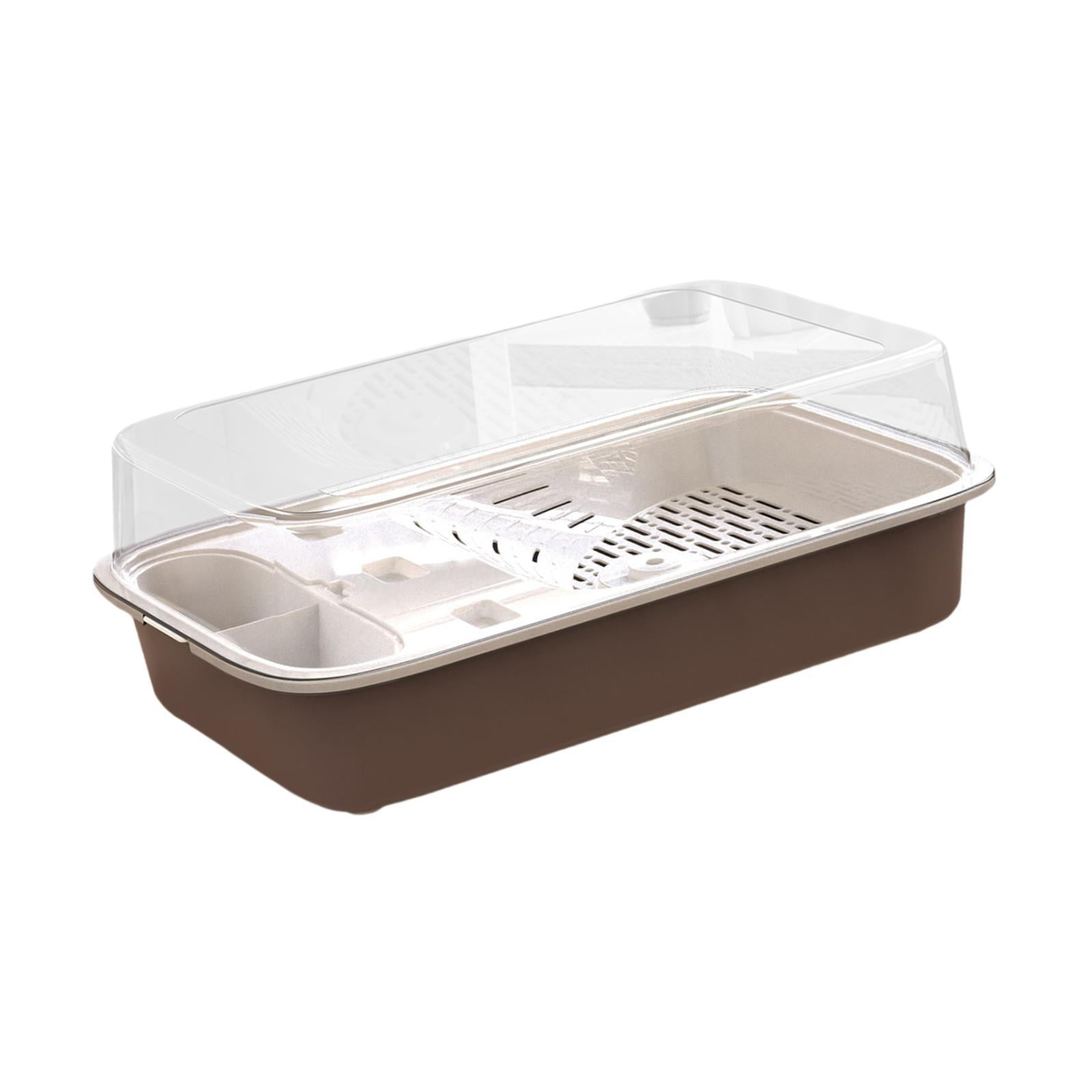 FITYLE Turtle Tank Reptile Habitat Multifunction Areas Bottom Drainage Tortoises Case Breeding Box Hermit Tortoise Enclosure Starter brown