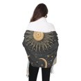 thumbnail image 5 of Sun and Moon Stars Waves Winter Scarf for Women Fashion Warm Long Soft Blanket Scarves Gifts, 5 of 10