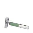 thumbnail image 2 of MÜHLE NEO safety razor|double edge safety razor for beginners and experienced shavers|sustainable eco-friendly and reusable|for men and women|chrome with sage green silicone grip handle, 2 of 3