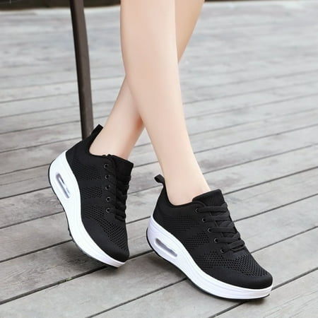 

TIANEK Shoes For Women Women s Fashion Casual Breathable Lace Up Sports Running Sneakers Leather Shoes