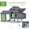 thumbnail image 4 of PawHut 59" Small Wooden Chicken Coop with Removable Tray, Gray, 4 of 9