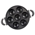 thumbnail image 2 of Molde para muffins antiadherente de 7 agujeros con asa de aleación de aluminio Negro, 2 of 9