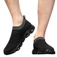 thumbnail image 3 of Sngxgn Mens Running Shoes Slip-on Walking Sneakers Lightweight Breathable Casual Workout Sports Shoes(Black,43), 3 of 8