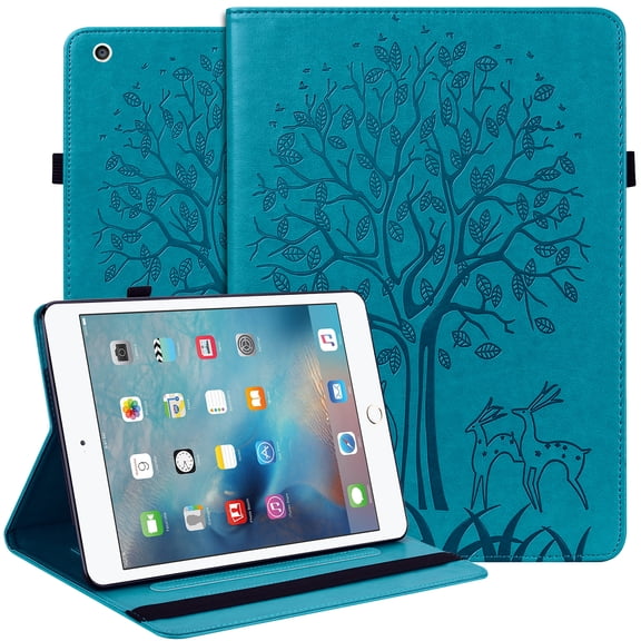 iPad Mini 1/2/3/4/5 Case, Slim Premium PU Leather Folio Stand Cover with Auto Sleep/Wake & Pencil Holder, Blue