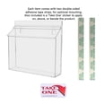 thumbnail image 6 of Marketing Holders Outdoor Brochure Holder Holds 9 x 6 Booklets and Bifolds Wall Mount Clear Acrylic Box with Lid Store Front Pamphlet Display Take One Organizer Bin, 6 of 7