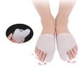 thumbnail image 2 of 1 par de férula para dedo gordo del pie y Protector Hallux Valgus Corrector juanete férula para uñas encarnadas callos ampollas martillo dedos (blanco), 2 of 4