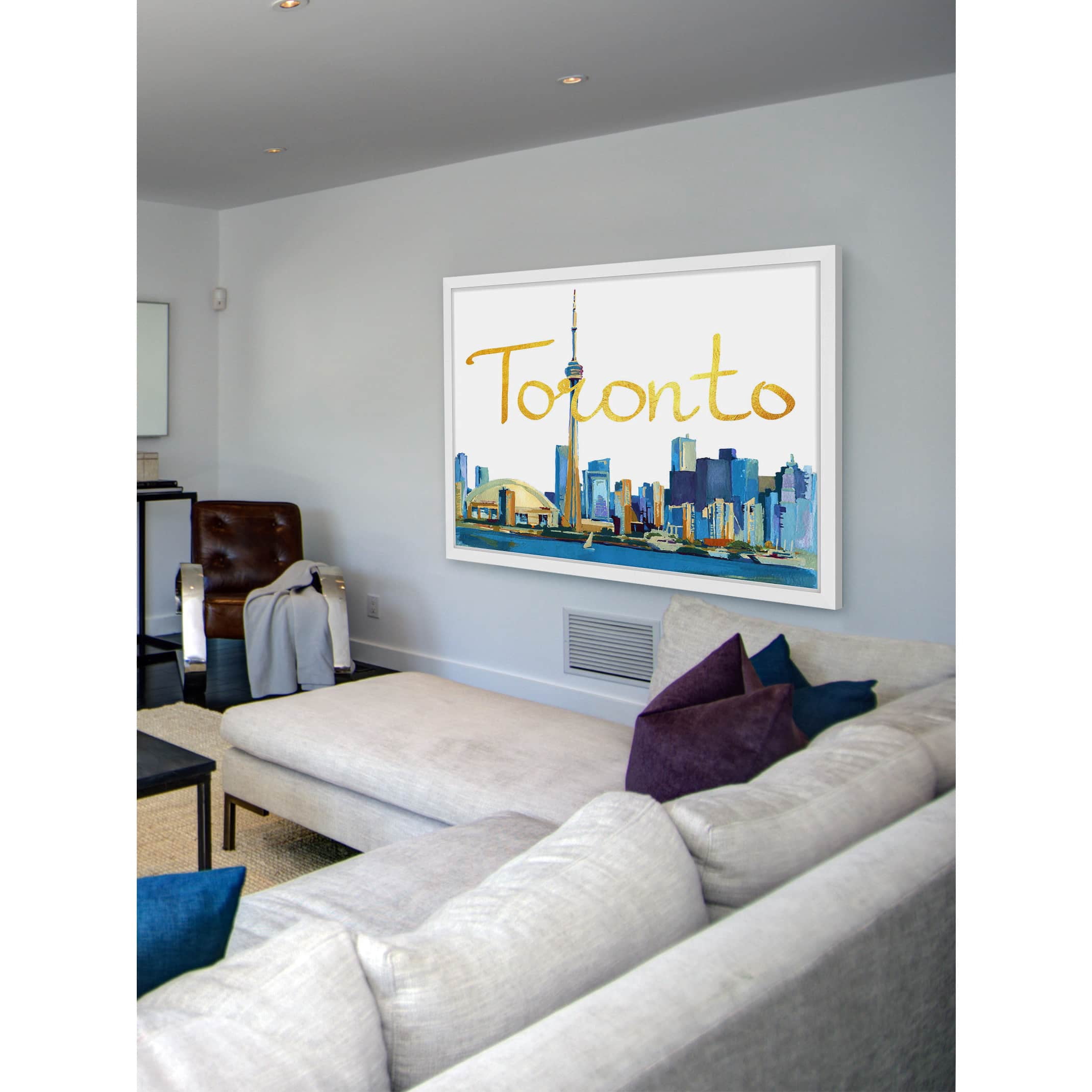 "Toronto Skyline" Framed Painting Print