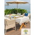 thumbnail image 5 of Outdoor Tablecloth with Umbrella Hole for Patio/Picnic/Party/Camping, Summer Lemons Waterproof Table Cloth Rectangle Table Cover Washable, Brown Beige Farmhouse Botanical Linen (52"x 70"), 5 of 9