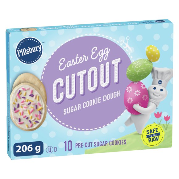 Pillsbury Ready To Bake! Easter Egg Cutout Sugar Cookie Dough