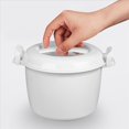 thumbnail image 4 of 2X Microwave Rice Cooker Multifunction Small Lunch Container Microwave Cooker Cookware for Microwave Oven 17.5X21X14cm,2 x Microwave Rice Cooker,white, 4 of 9