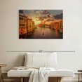 thumbnail image 2 of Elephant Stock Sunset In Venice Wall Art - Horizontal Canvas Wall Art - Living Room Wall Decor - Places Canvas - Gray And Blue Decor - 39" x 26", 2 of 4