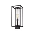 thumbnail image 1 of Z Lite 584PHMS-BK 20 in. Dunbroch 1 Lumière Noire Extérieure Post Mount Fixture, 1 of 1