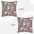 thumbnail image 3 of Fotbe Rose Flowers Pattern Velvet Decorative Throw Pillow Covers with Elegant Piping, Soft Plush Cushion Cover for Sofa, Bed, Car, Office-18"x18", 3 of 8