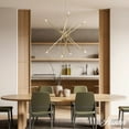 thumbnail image 3 of Hunter - Vicontessa 8-light Alturas Gold, Large Chandelier, Dimmable, Modern Style, Sputnik Shaped, for Bedrooms, Dining, Living Rooms - 48180, 3 of 8