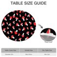 thumbnail image 6 of Red Mushroom Polka Dot Black Pattern Round Fitted Tablecloth with Elastic Edge,Dining Table Cover Waterproof,Outdoor Round Tablecloth for Camping,Dining,Indoor and Outdoor, 6 of 7