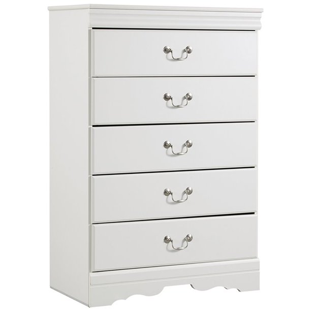 Ashley Furniture Anarasia 5 Drawer Chest in White