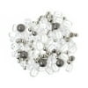 Acrylic & Metal Bead Mix, Silver and Clear, 160+ Pieces