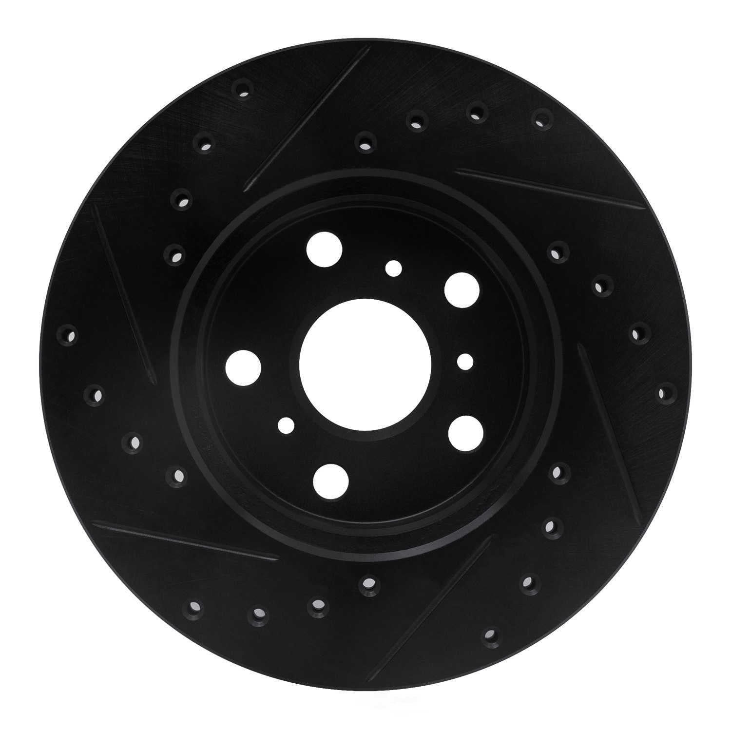 Dynamic Friction Company 633-76041R DFC Brake Rotor - Drilled And Slotted - Black