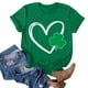 thumbnail image 1 of Fiudx Liquidación de Ofertas Flash Camiseta Informal de Manga Corta con Cuello Redondo y Estampado de San Patricio para Mujer, 1 of 3