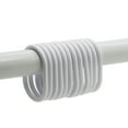 thumbnail image 1 of Solid White Plastic Shower Curtain Rings - Set of 12, 1 of 6
