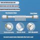 thumbnail image 4 of shower curtain rod, adjustable tension, stainless steel, no drilling, black 110190cm, 4 of 5