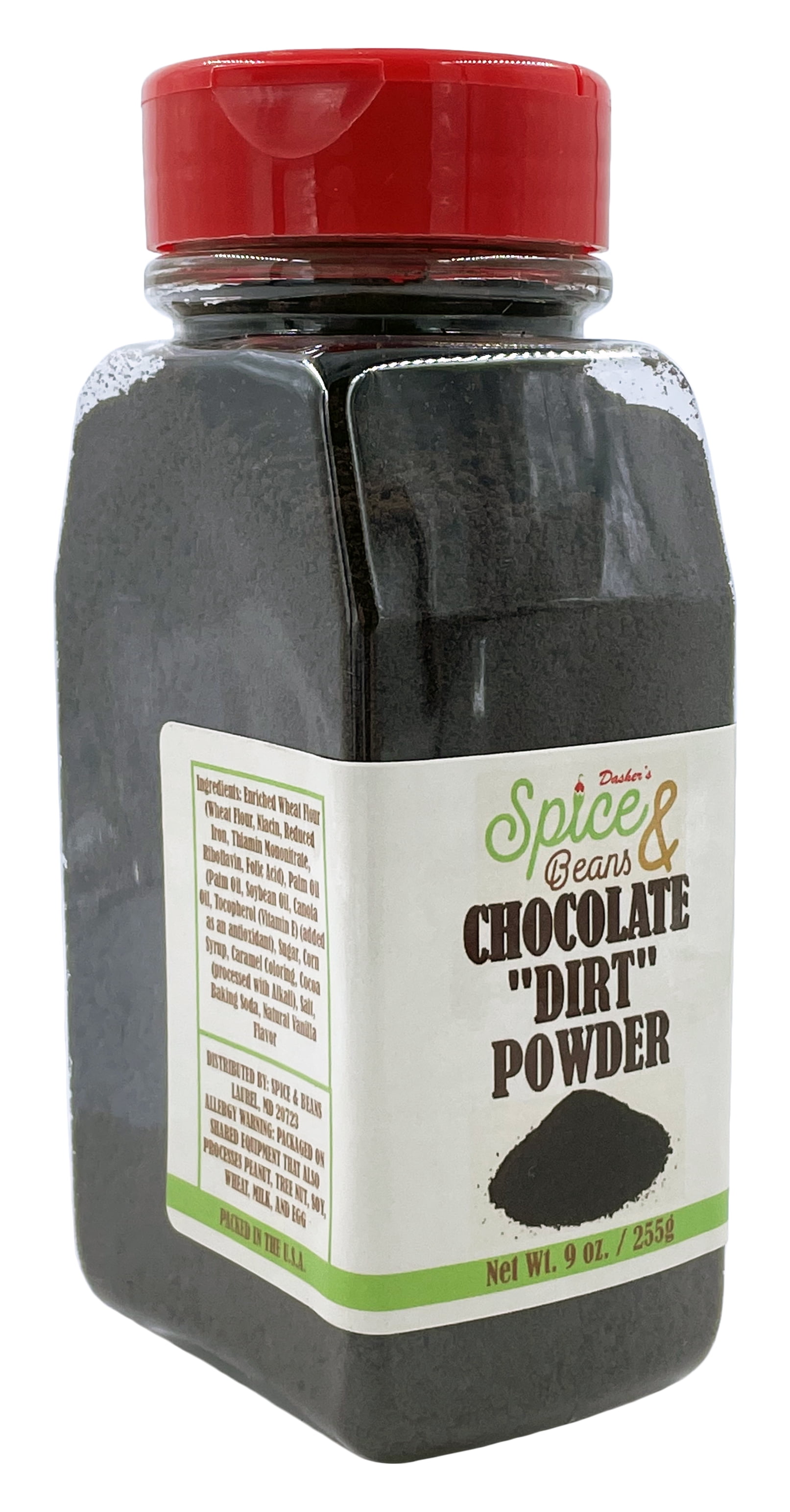Chocolate Cookie "Dirt" Powder Ice Cream Topping & Cake Decoration 12oz, by Dasher's Spice & Beans