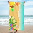 Microfiber Beach Towel Ultra Light Hawaiian Beach Pattern Bath Towel