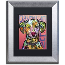 Trademark Fine Art 'Dalmatian Luv' Canvas Art by Dean Russo, Black Matte, Silver Frame