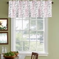 thumbnail image 3 of 2 Pack Valances for Window, Pink Grey Botanical Short Curtains for Kitchen Bedroom Living Room, Spring Floral Summer Farmhouse Rod Pocket Small Window Treatment Valance Drapes 42 x 12 Inch, 3 of 8