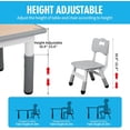thumbnail image 6 of PetFurnishn Table and Chairs Set, Height Adjustable Study Table and Chairs, Arts & Crafts Table, Activity Table, Preschool Furniture, Maple Top With Grey Border, 6 of 7