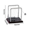 thumbnail image 3 of Qixi Small Clic Balance Touch Newton Pendulum Silver Clearance Sale!, 3 of 9