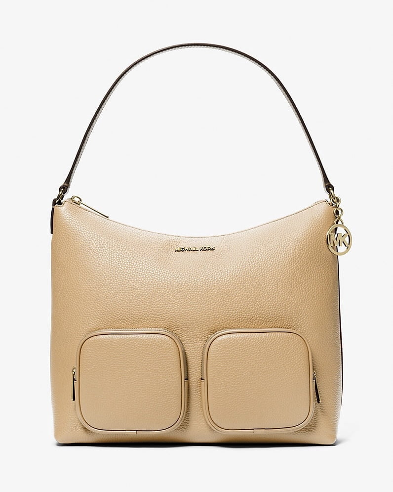 New Original Michael Kors Womens Lillie Large Suede Shoulder Bag