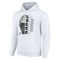 thumbnail image 2 of Men's Starter White Anaheim Ducks Half Helmet Logo Fleece Pullover Hoodie, 2 of 3