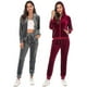 thumbnail image 2 of Conjunto deportivo de mujer, sudadera con capucha y pantalón de chándal con cremallera, de terciopelo supersuave y elástico. Chaqueta y pantalón de chándal., 2 of 5