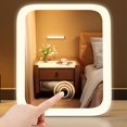 thumbnail image 3 of LED Desktop Fill Light Small Mirror, Makeup Mirror With Light,Girls Bedroom Dressing Table Mirror,3 Color Lights Vanity Mirror, 3 of 5