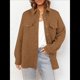 thumbnail image 5 of Chaqueta Informal de Otoño para Mujer, de Larga, con Botones, Holgada y Ligera, con Bolsillos. Marrón XL, 5 of 8