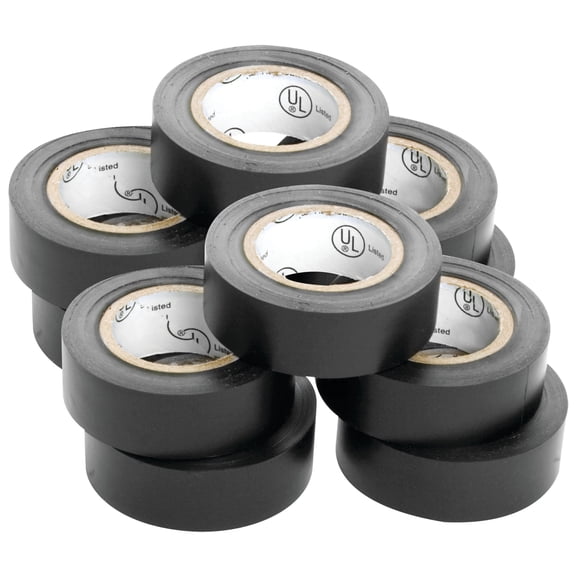Performance Tool W507 10 pk. 3/4" x 60' Black Electrical Tape