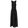 thumbnail image 1 of Vestido largo informal de verano sin mangas con diseño de empalme suelto para mujer con bolsillos, 1 of 7