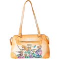 thumbnail image 1 of Sishka Womens Hand Painted Vibrant Orange Leather Shoulder Bag – Stylish Bag for Work, Travel & Daily Use, 1 of 7