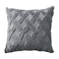 thumbnail image 2 of Solid Color Plaid Decorative Pillow Cover 40x40cm | Soft Flocked Fabric | Hidden Zipper | For Sofa Bed Living Room | Modern Home Decor Cushion Case, 2 of 6