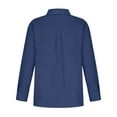 thumbnail image 7 of Womens Plus Size T-Shirts, Long Sleeve Shirts for Women Lightweight Casual Cotton Linen Solid Color Lapel Button Down Dressy Blouses S-5XL, 7 of 7