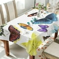 thumbnail image 4 of Colorful Butterfly Rectangle Tablecloth, Dust Proof Anti Wrinkle Wipeable Table Cloth Tabletop foration of Dinner Kitchen Wedding Holiday Party 60"x60" Decor Gift, 4 of 7