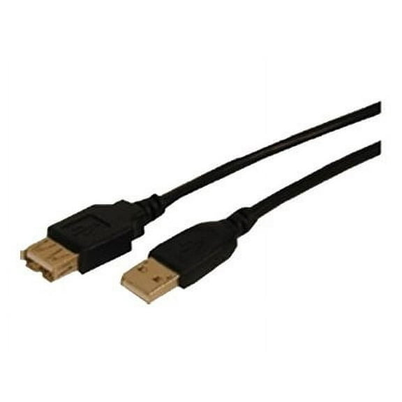 Comprehensive USB2-AA-MF-3ST Black USB 2.0 A Male to A Female Cable