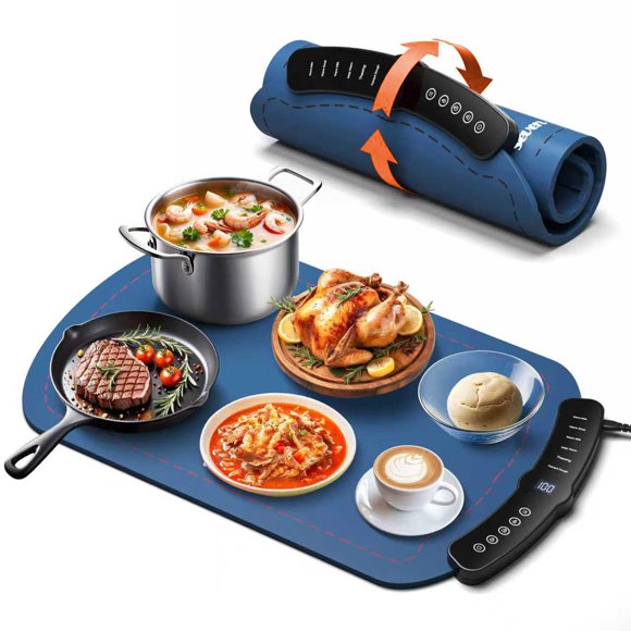 Alfombrilla Calentadora de Comida Taseven con 7 Configuraciones de Temperatura