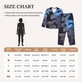 thumbnail image 4 of Kdxio Black And Blue Lightning Dragon Women's Pajama Sets Long Sleeve Button Down Sleepwear Nightwear Soft Pjs Lounge Sets-Medium, 4 of 7