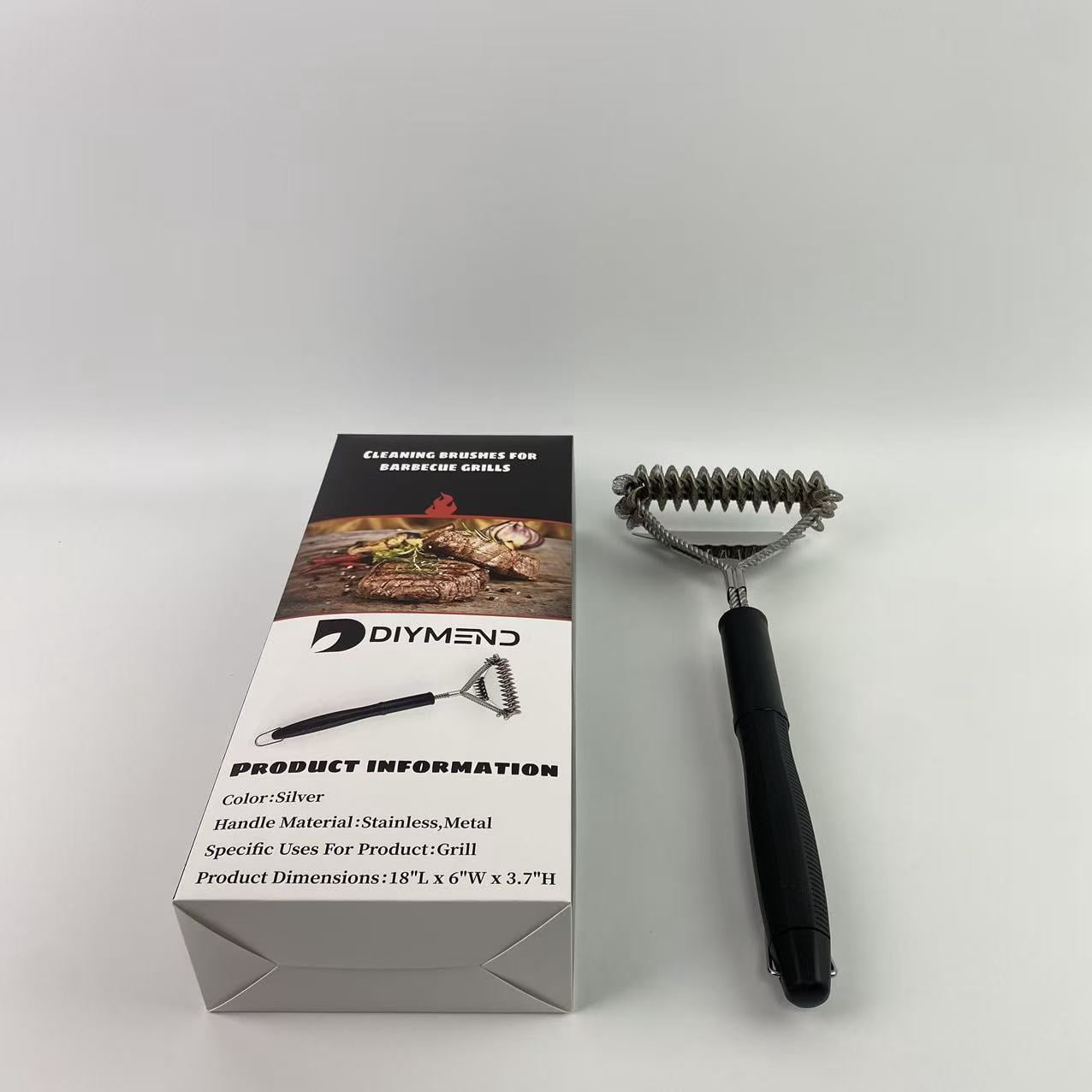 DIYMEND Cleaning brushes for barbecue grills – Safe BBQ Brush for Grill – 18'' Stainless Grill Grate Cleaner