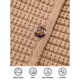 thumbnail image 4 of Women Knit Cardigan Sweaters Fall Fashion Long Sleeve Open Front Button Down Trendy Casual Jacket Winter Clothes Khaki S, 4 of 7