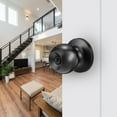 thumbnail image 4 of Scifil Keyed Door Knob with Lock, Door Lock in Solid Stainless Steel for Exterior and Interior Doors, Bedroom Bathroom Privacy Door Knob with Classic Round Ball Handle, Black, 4 of 7